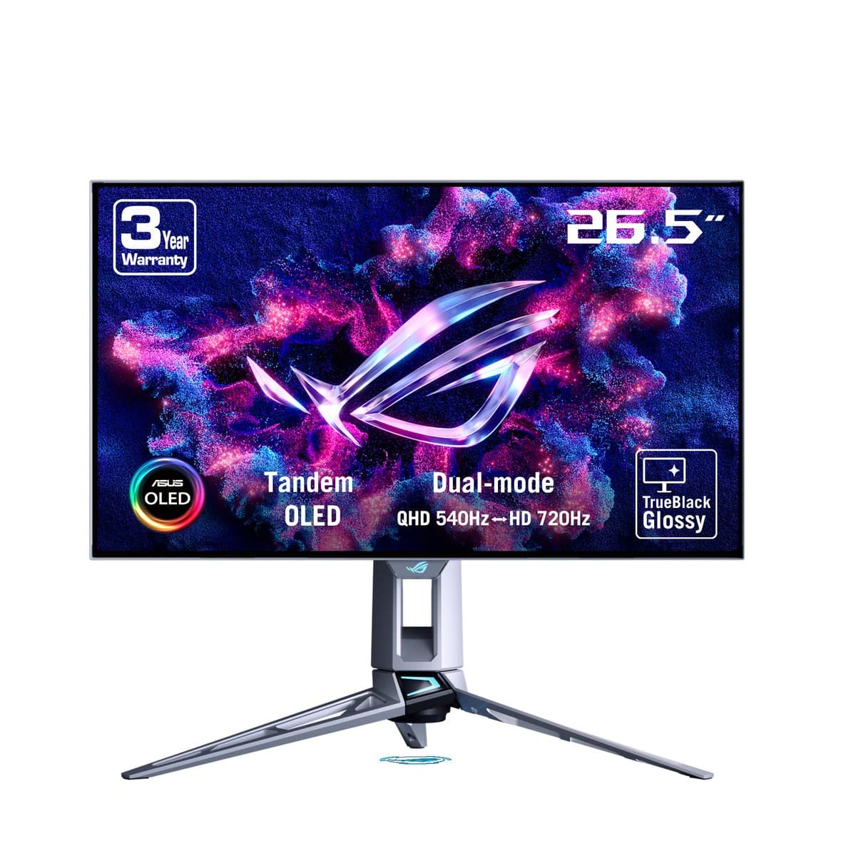 ASUS ROG Swift OLED PG27AQWP-W - QHD Tandem OLED Monitor - Next Gen OLED - TrueBlack Glossy - 540hz - 27 inch — afbeelding 1
