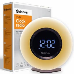 Denver Wake Up Light - FM Wekkerradio - Snooze - Lichtwekker - White Noise - CRL342 — thumbnail 1