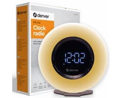 Denver Wake Up Light - FM Wekkerradio - Snooze - Lichtwekker - White Noise - CRL342