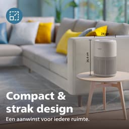 Philips PureProtect 900 Series - Luchtreiniger - CADR 250m3/u - Ruimtes tot 65m2 - 2 laags HEPA filtratie - Stille Reiniging - Compact - Beige - AC0921/14 — thumbnail 7