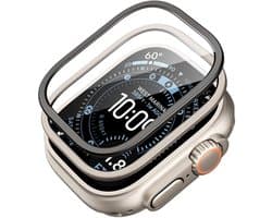 ESR Armorite - Screen Protector Geschikt voor Apple Watch Ultra 3/2/1 - 9H Tempered Glass - Militair Getest Glas - Titanium Zwart (2-Pack)