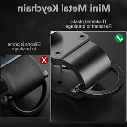 Compacte metalen sleutelhanger voor het opbergen van sleutels, ideaal voor mannen en vrouwen, ruimtebesparend en duurzaam — thumbnail 1