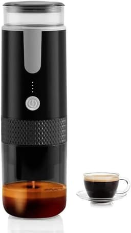 Draagbare elektrische espressomachine – Een handige, draagbare koffiemachine die werkt op batterijen of via een USB-C-poort – geschikt voor zowel koffiecapsules als gemalen koffie – perfect voor kamperen, op kantoor en op reis. — thumbnail 1