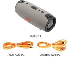 Jessi Store - Speaker - Bluetooth speaker - Draadloze speaker - Muziek box - Waterbestendig - 40W - 3600mAh - 22x10x9cm - Grijs