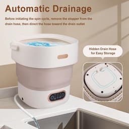 Mini Wasmachine met Centrifuge - Voor Kleine Wasgoed - Meerdere Programma's - miniapparaat — thumbnail 4