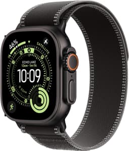 Apple Watch Ultra 3 Cellular 49mm Black Titanium Case with Black/Charcoal Trail Loop - M/L — thumbnail 1