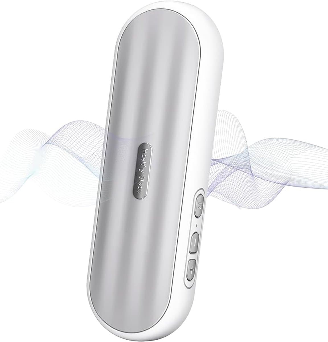 Privé Bluetooth-luidspreker onder het witte kussen: draagbaar slaaphulpmiddel met beengeleiding en ontspannende witte ruis. — afbeelding 1