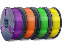 PETG Filament 1.75mm - 3D Printer Filament - Objecten Printen - Minder Rek Goede Hechting - 4 kg - Transparant Kleuren