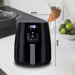 Airfryer - Friteuse zonder olie - Gezond Frituren - Snel en krokant - 5 liter - Zwart — thumbnail 4