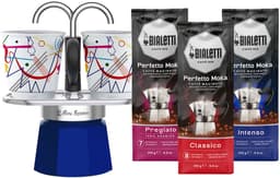 Bialetti Mini Express Kandinsky + Bialetti Koffiepakket 3 x 250gr — thumbnail 1