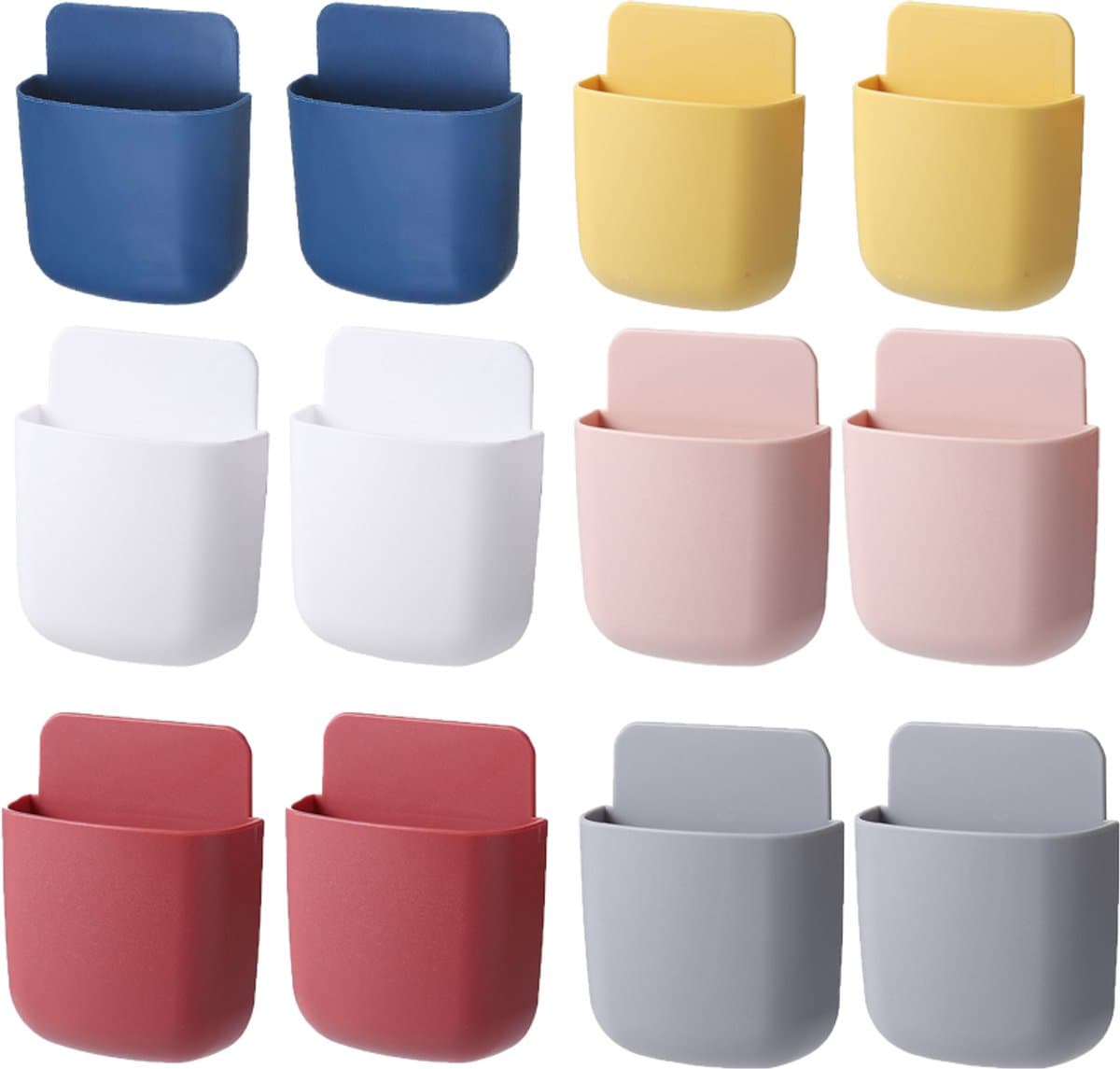 12 Stuks Afstandsbediening Houder - Afstandsbediening Wandhouder - Remote Controll Holder - Ab Houder - Opbergdoos Voor Wandmontage - Zelfklevende - Kleine Zelfklevende Organizer - Geschikt Voor Slaapkamers, Kantoren En Scholen — afbeelding 1