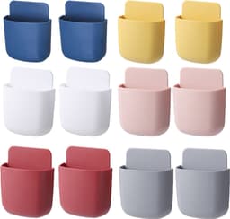 12 Stuks Afstandsbediening Houder - Afstandsbediening Wandhouder - Remote Controll Holder - Ab Houder - Opbergdoos Voor Wandmontage - Zelfklevende - Kleine Zelfklevende Organizer - Geschikt Voor Slaapkamers, Kantoren En Scholen — thumbnail 1