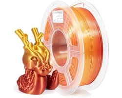 PLA Filament - 3D Printmateriaal - 3D Modellen Printen - Zijdeglans Kleurverloop - 1.75 mm - Goud/Rood