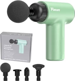 Funlife M2 Mini Massage Gun Mintgroen - Compact Massagepistool 0,5 kg - Fluisterstil <45 dB - 6 Intensiteitsstanden - 4 Massagekoppen - Draadloos — thumbnail 1