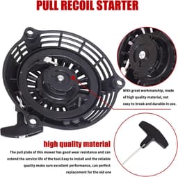 Grasmaaier Starter - Terugslag Starter - Motor Starten - Directe Vervanging - 21 cm - Zwart — thumbnail 2