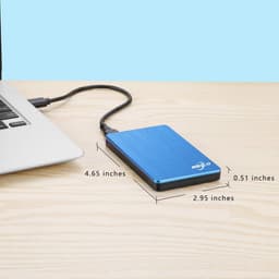 Externe Harde Schijf - Draagbare Opslag - Bestanden Opslaan - Snelle USB 3.0 - 500GB - Blauw — thumbnail 3