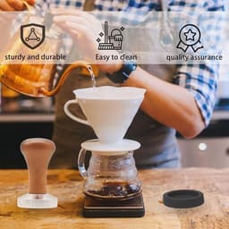 Koffietamper - Espresso stamper - Perfecte Espresso - Roestvrij Staal - 51 mm - Zilver — thumbnail 3