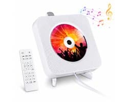 CD Speler - Met FM-Radio/Bluetooth/USB - Luidsprekers - Monteerbaar op de Muur - Voor Volwassenen en Kinderen