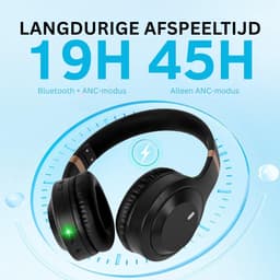 FlexVer® Noise Cancelling Hoofdtelefoon - Koptelefoon - Headphones - Batterijduur 45 Uur - Zwart — thumbnail 5