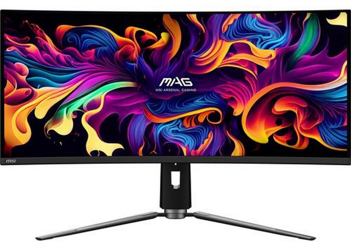 MSI MAG 341CQP QD-OLED - Curved UWQHD Gaming Monitor - 175hz - 34 inch - USB-C — afbeelding 1