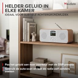 Internet radio - Audizio Bucine - FM en DAB radio - Radio met Bluetooth - Wekkerfunctie - Zilver — thumbnail 3