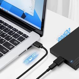 USB C naar USB 3.0 Micro-B Adapter voor Externe HDD/SSD, Compatibel met WD, Seagate en Toshiba, Zwart — thumbnail 2