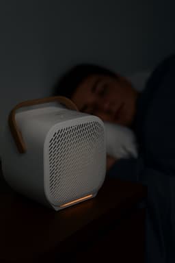 AIR AND ME Doux Luchtreiniger – HEPA Filter & Ionisatie – Fluisterstil (28 dB) – 15 m² – Compact & Energiezuinig – Wit — thumbnail 4