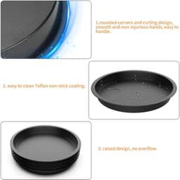 Allecto - Pizza Plate - Perforated Bakplaat - Set van 4 - Rond 30 cm - Geschikt voor Oven en Airfryer - Voor Pizza en Bakkerijproducten — thumbnail 4