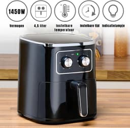 YOR® Heteluchtoven - Oven - Airfryer Oven - Zwart - 27cm x 33cm x 30cm — thumbnail 7