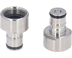 Ball Lock Conversiekit voor 5/8FPT Dish Clutch Adapter - RVS Quick Disconnect voor Bierfusten