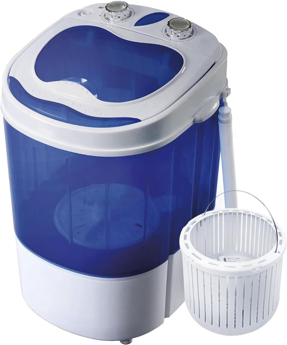 Nexvo® Camping Wasmachine - Mini Wasmachine - Wasmachines - Capaciteit van Kleding 3 kg - Laag Water- en Energieverbruik - Wit - 36cm x 37cm x 53cm — afbeelding 1