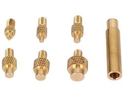 Universele soldeerboutpunten voor heat-set inserts - M2 t/m M8 - Messing - Voor plastic onderdelen en 3D-printen