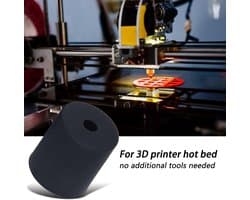 Nivellering Kolom - Hot Bed Buffer - 3D Printer Stabilisatie - Hittebestendig Siliconen - 18mm Hoogte