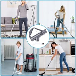 Vervangende handgreep voor stofzuigers- compatibel met Dyson DC19 DC23 DC26 DC29 DC32 DC36 DC37. Stofzuigeraccessoire- vervangende handgreep met reinigingsborstel (grijs). — thumbnail 2