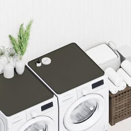 Wasmachine Droger Hoezen - Apparaat Beschermers - Apparatuur Beschermen - Waterdicht Antislip - 66 x 66 cm - Donkergrijs — thumbnail 3