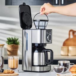 Karaca Series 2303 Steel - Filter Koffiemachine – 1,2L – 12 Kopjes – Thermoskan – Timer – 900W – RVS — thumbnail 3