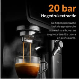 Velmio Espressomachine 20 Bar – Koffiemachines - Met Melkopschuimer - Stoommachine - Cappuccino - Zelfreinigend - Koffiezetapparaat - 1,5L Watertank — thumbnail 5