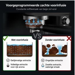 Velmio Espressomachine 20 Bar – Koffiemachines - Met Melkopschuimer - Stoommachine - Cappuccino - Zelfreinigend - Koffiezetapparaat - 1,5L Watertank — thumbnail 2