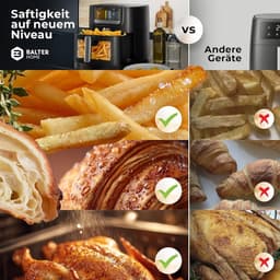 Heteluchtfriteuse - Airfryer XXL - Gezond Koken - Olie en Waterspray - 72 Liter - Zwart — thumbnail 3