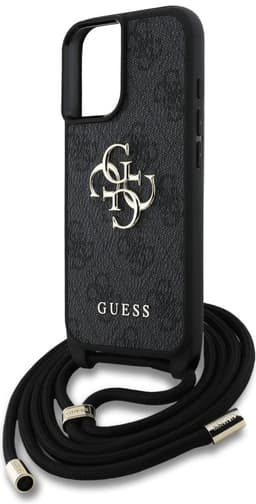 Guess 4G Serie - Zwart Etui - Crossbody Koord - iPhone 16 Plus — thumbnail 3