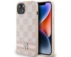 DKNY - iPhone 15 Plus - Luxe Skins - Roze - Lederen Design