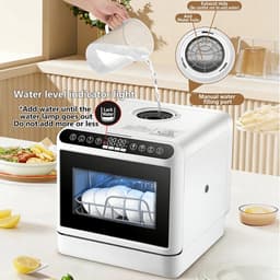 Cellista Tafelmodel Vaatwasser 1000W - Mini Aanrecht Vaatwasser voor 6 Sets - Compacte Afwasmachine - Energiezuinig en Ruimtebesparend Design — thumbnail 6