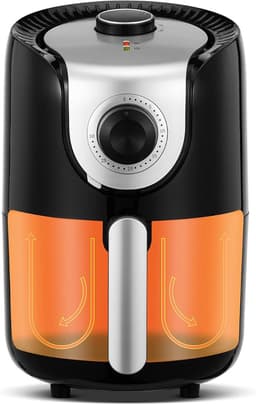 MIRA® Mini airfryer - Airfryer - Airfryer klein - Zwart - 27cm x 20cm x 32cm — thumbnail 6