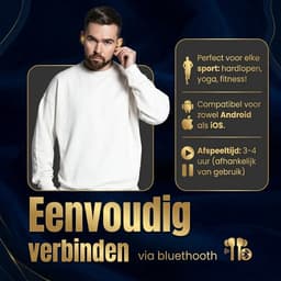 GØDLY X Oortjes Draadloos - Draadloze Oordopjes - Earbuds - Bluetooth - IPX5 - zwart - Earpods Iphone Apple & Samsung — thumbnail 2