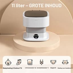 Thuys - Mini Wasmachine met Centrifuge - Voor Kleine Wasgoed - Meerdere Programma's — thumbnail 5