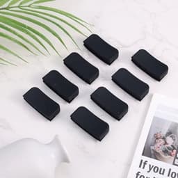 8 stuks Airfryermatten voor Ninja Crispi, draagbare vierpotige siliconen hittebestendige onderzetters Airfryermat voor kooksysteemhouder Kitchen Aid-accessoires (zwart) — thumbnail 5