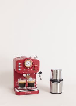 CREATE - Pack THERA RETRO Express-koffiezetapparaat + MILL PRO koffie- en kruidenmolen - Rood — thumbnail 1