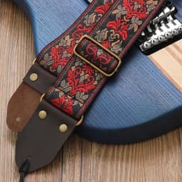 Gitaarband - Gitaarriem - Guitar Strap - Geborduurd Gitaarband - Gitaarband Elektrische Gitaar - Stevige Gitaarband - Verstelbare Gitaarband - Universeel - 5cm Breed - Voor Heesbas/Elektrische /Akoestische/ Klassieke Gitaar — thumbnail 3