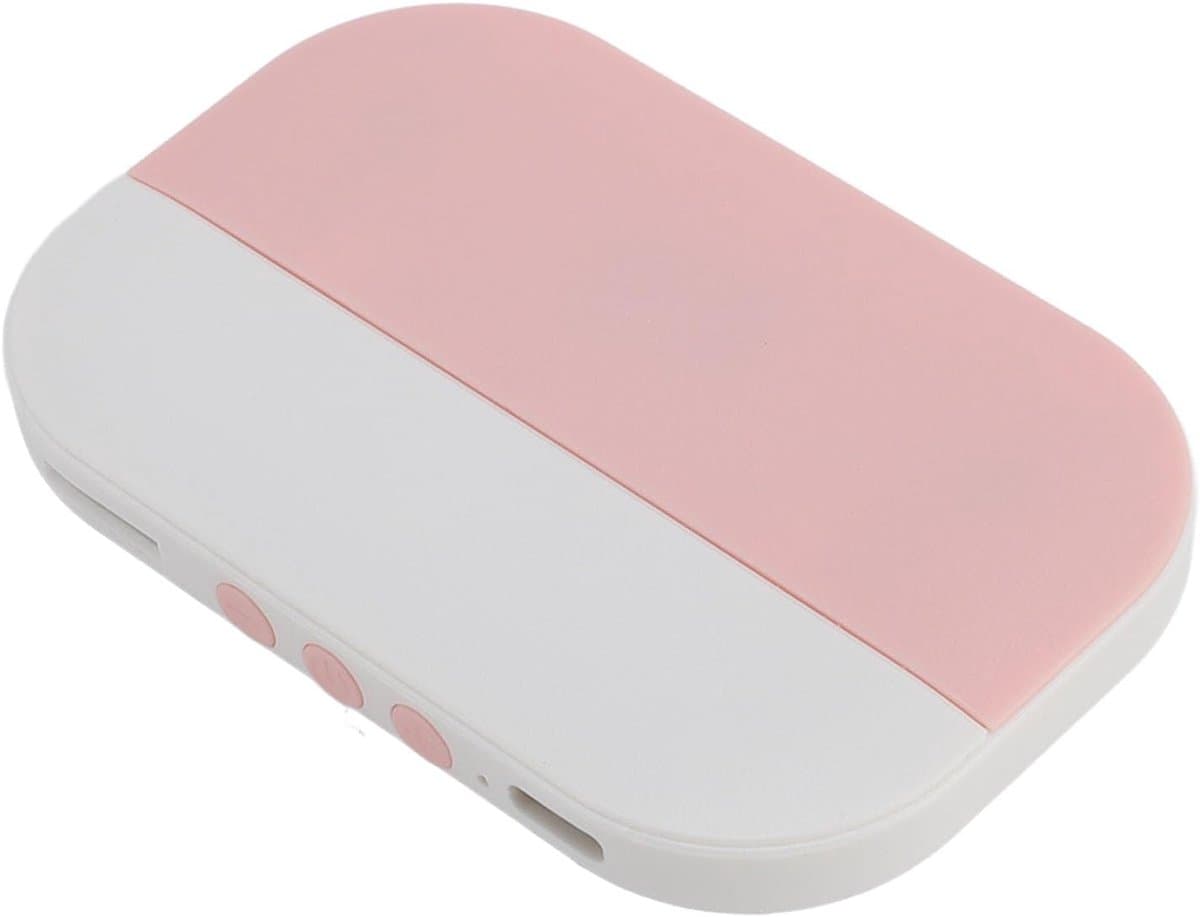 Slaapondersteunende speaker voor onder het kussen, draagbare slaapondersteunende speaker met beengeleiding en stereobas, draagbare Bluetooth-speaker met volumeregeling, geschikt voor zijslapers (roze). — afbeelding 1