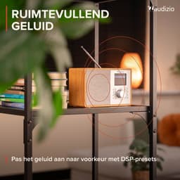 Audizio Cosa internetradio - FM en DAB radio - Kleine radio met Bluetooth - Lichtbruin — thumbnail 3